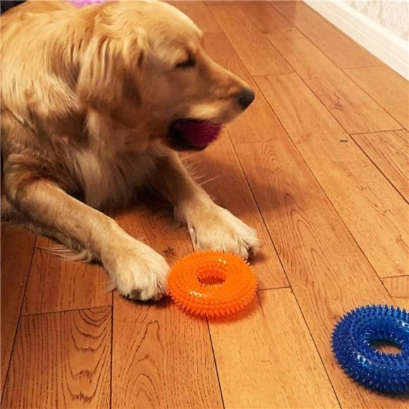 Dog Squeaky Toys Value Set Non-Toxic Dog Squeaky Balls for Dogs Toss Fetch Toys - Picture 4 of 6